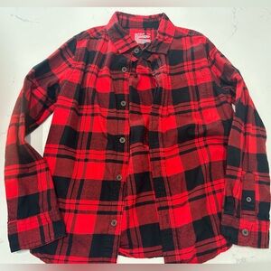 Cat & Jack Red and Black Checkered Kids Button Down Shirt